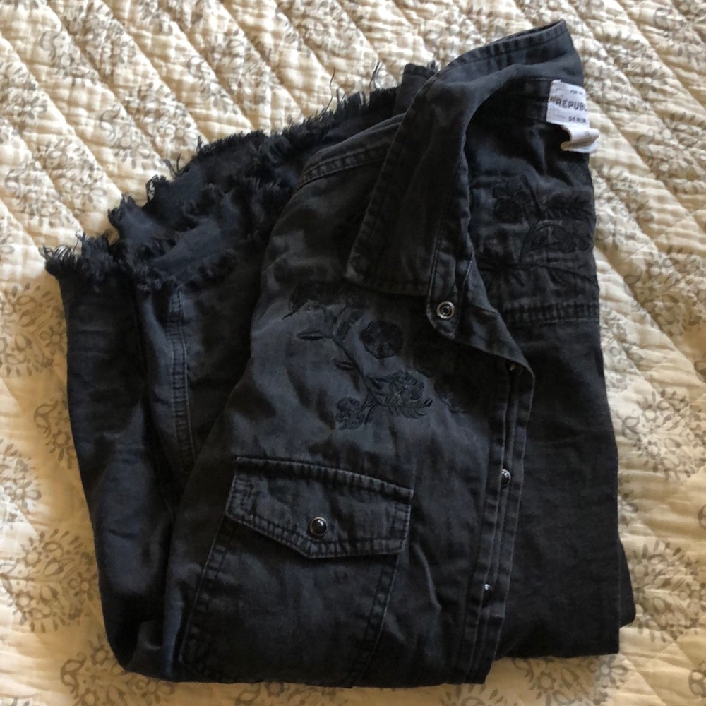 Black denim jacket
